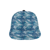 Shark hand drawn All Over Print Snapback Cap