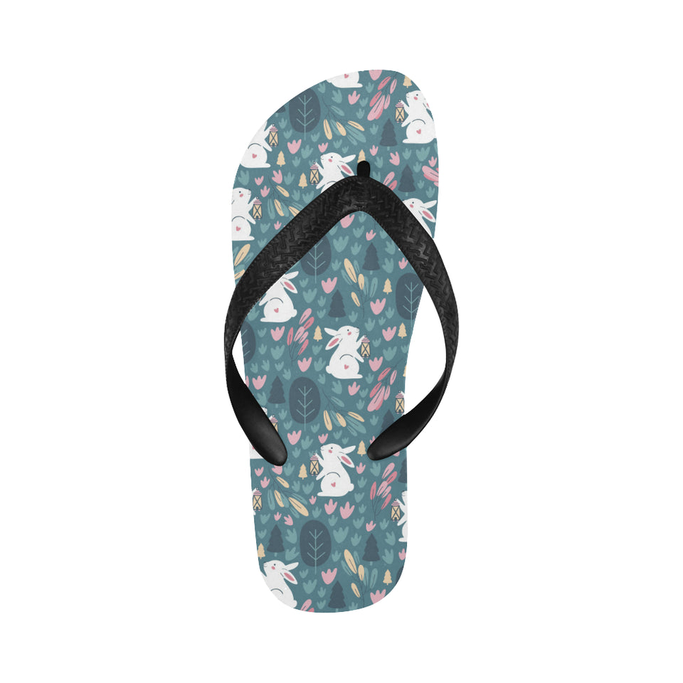 Cute rabbit pattern Unisex Flip Flops