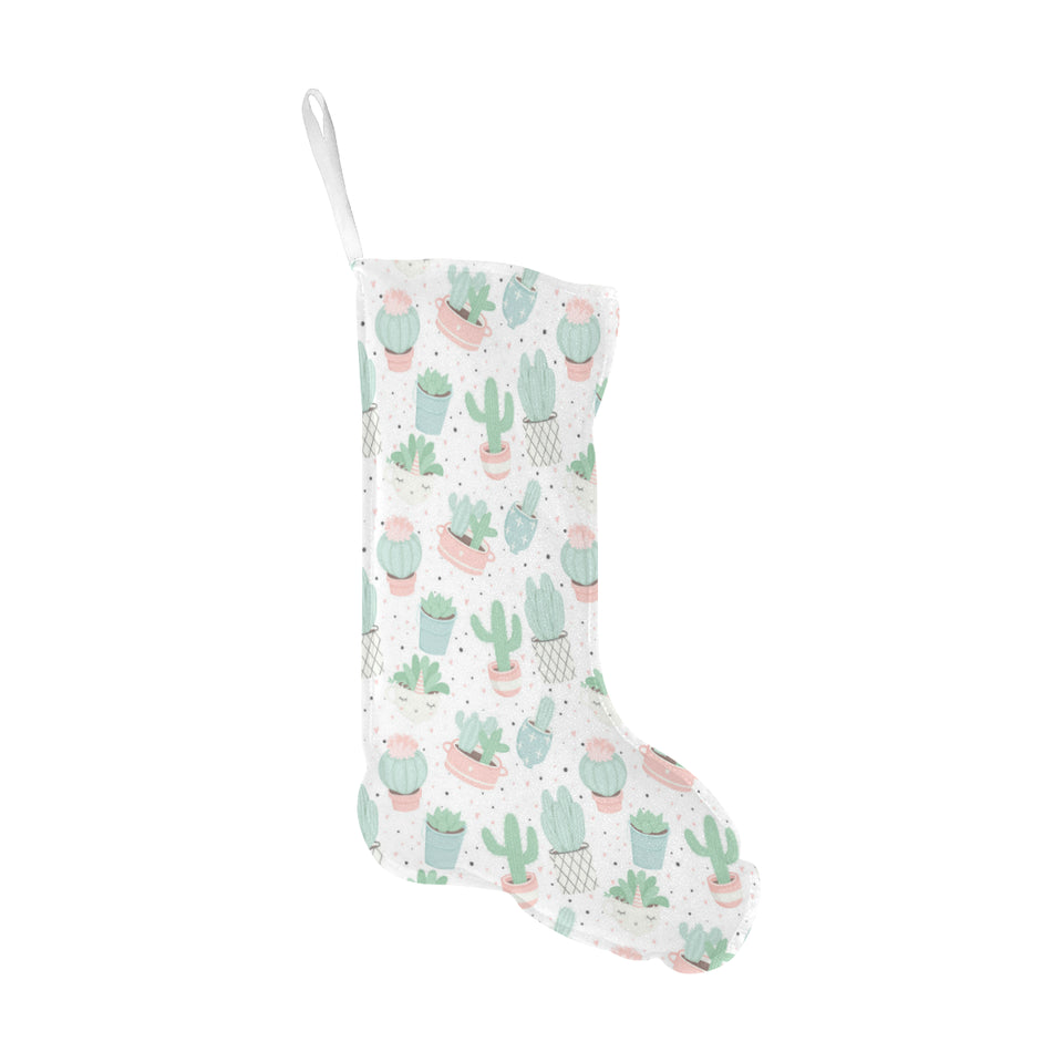 Pastel color cactus pattern Christmas Stocking