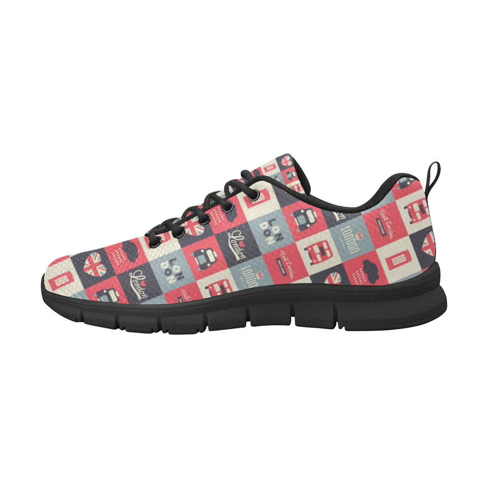 British Pattern Print Design 05 Men's Breathable Sneakers ( Model 055)