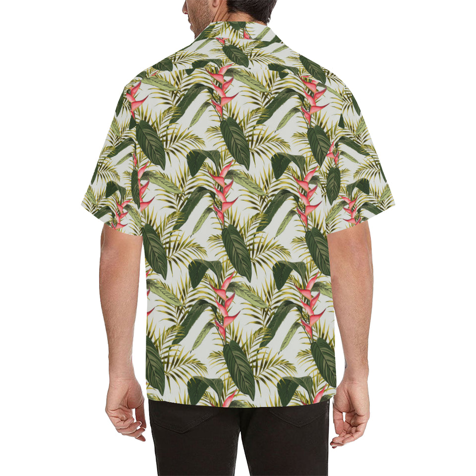 heliconia pattern Men's All Over Print Hawaiian Shirt