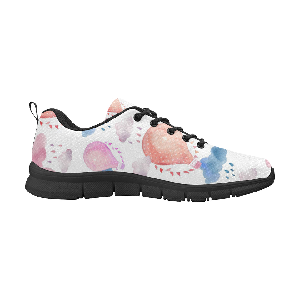Watercolor air balloon cloud pattern Women's Sneaker Shoes