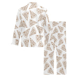 Hand drawn pizza pattern Men's Long Pajama Set