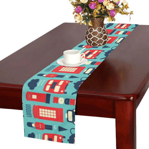 British Pattern Print Design 04 Table Runner