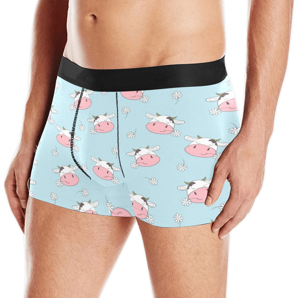 Cute cow flower pattern Men's All Over Print Boxer Briefs Men's Underwear