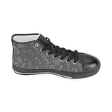Beer hand drawn pattern Men's High Top Canvas Shoes Black