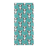Hand drawn boston terrier dog pattern Beach Towel