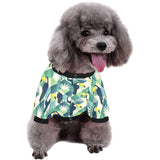 Toucan tropical leaves design pattern All Over Print Pet Dog Round Neck Fuzzy Shirt