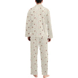 Jack Russel Pattern Print Design 02 Men's Long Pajama Set