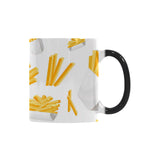 French fries white paper box pattern Morphing Mug Heat Changing Mug