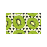 kiwi black dot background Doormat