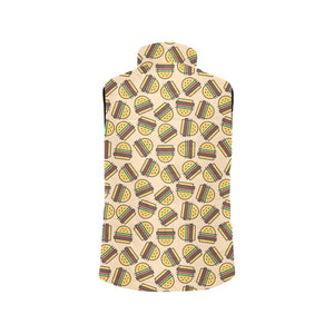 Hamburger Pattern Print Design 01 Men's Padded Vest
