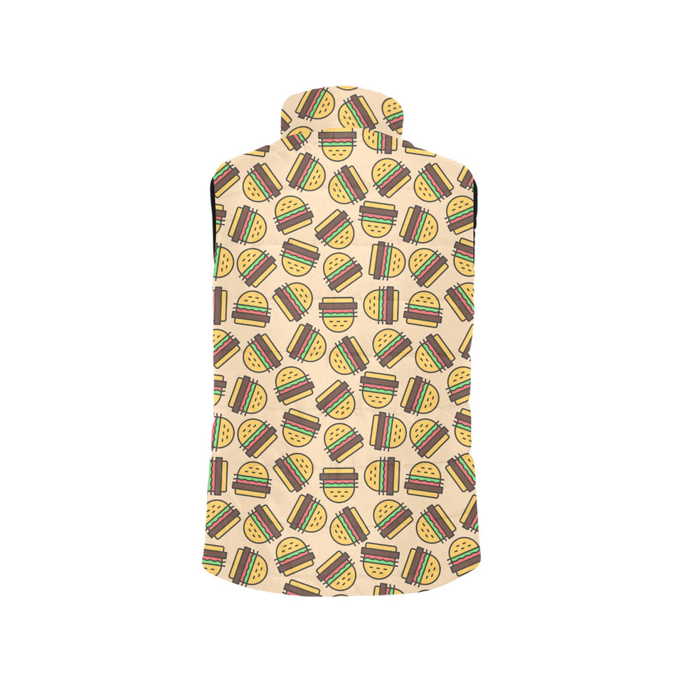 Hamburger Pattern Print Design 01 Men's Padded Vest