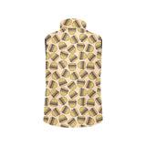 Hamburger Pattern Print Design 01 Men's Padded Vest