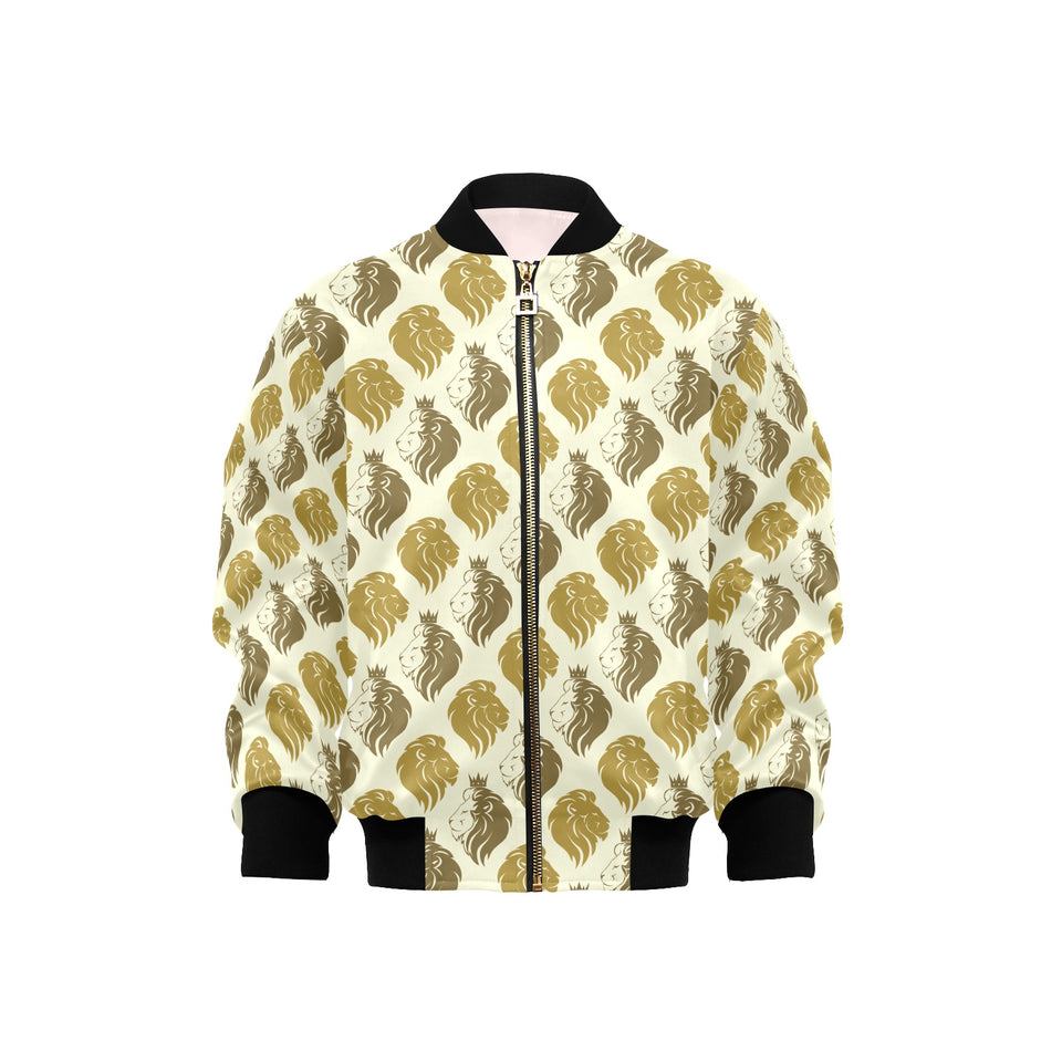 Lion Pattern Print Design 02 Kids' Boys' Girls' Bomber Jacket