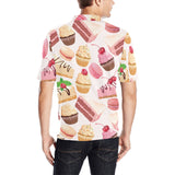 Cake cupcake sweets pattern Men's All Over Print Polo Shirt