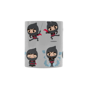 Cute ninja pattern Morphing Mug Heat Changing Mug