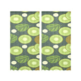 Whole sliced kiwi leave and flower Gauze Curtain