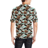 Coconut Pattern Print Design 03 Men's All Over Print Polo Shirt