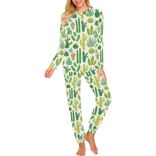Cactus pattern copy Women's All Over Print Pajama Set