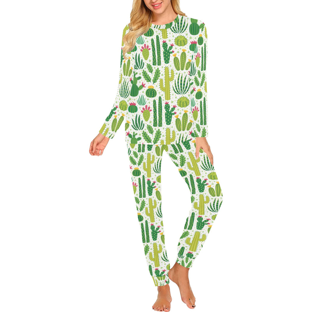 Cactus pattern copy Women's All Over Print Pajama Set