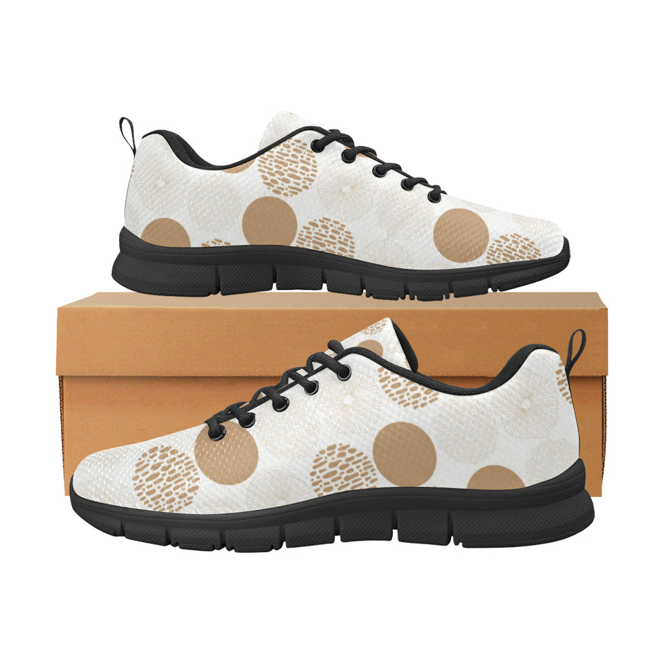 Gold Texture mushroom pattern Men's Sneaker Shoes