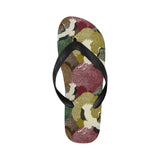 Japanese cranes flying forest dot pattern Unisex Flip Flops