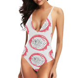 Hand drawn dragon fruit Women's One-Piece Swimsuit