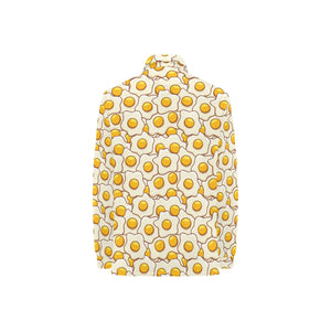 Fried Eggs Pattern Print Design 02 Women's Long Sleeve Polo Shirt