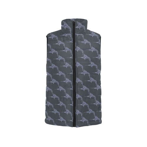 Swordfish Pattern Print Design 03 Men's Padded Vest