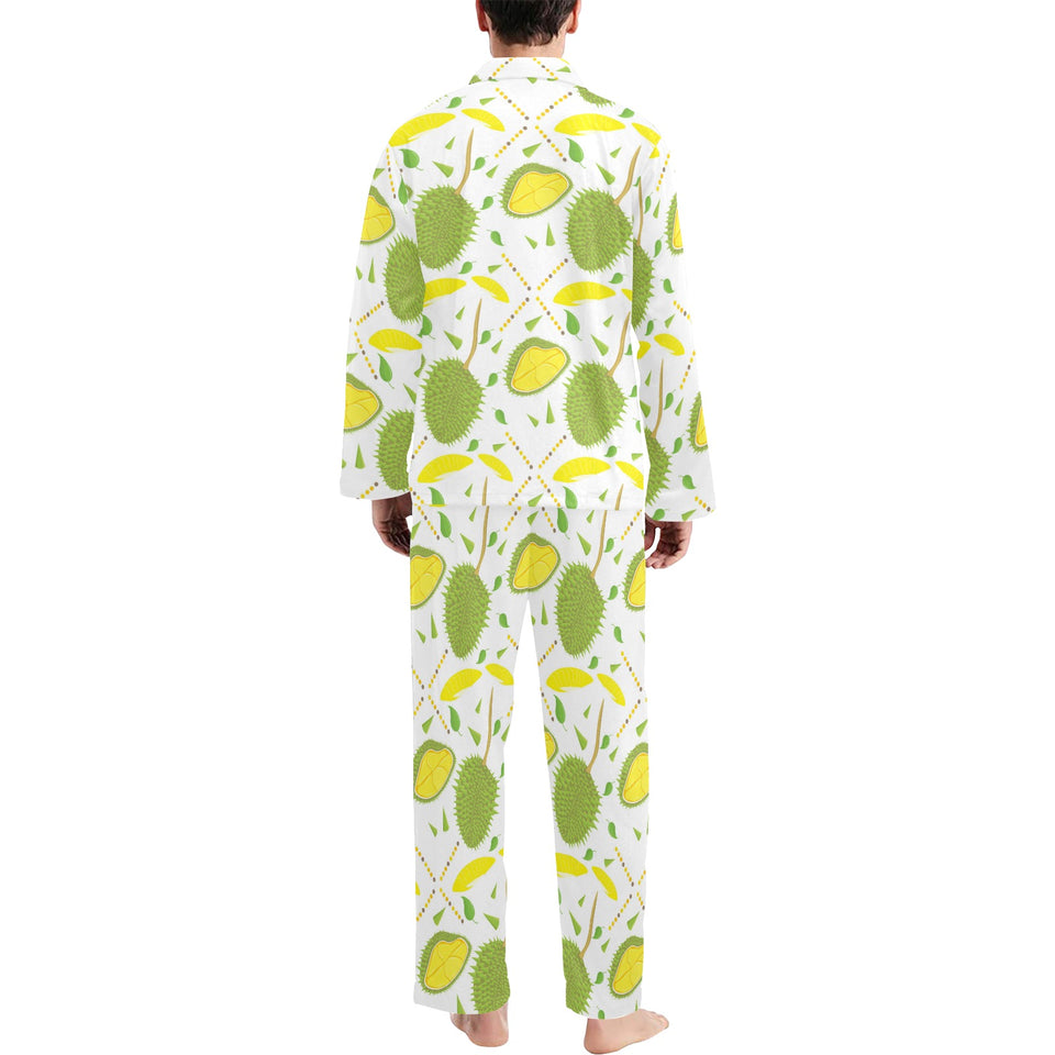 Durian pattern background Men's Long Pajama Set