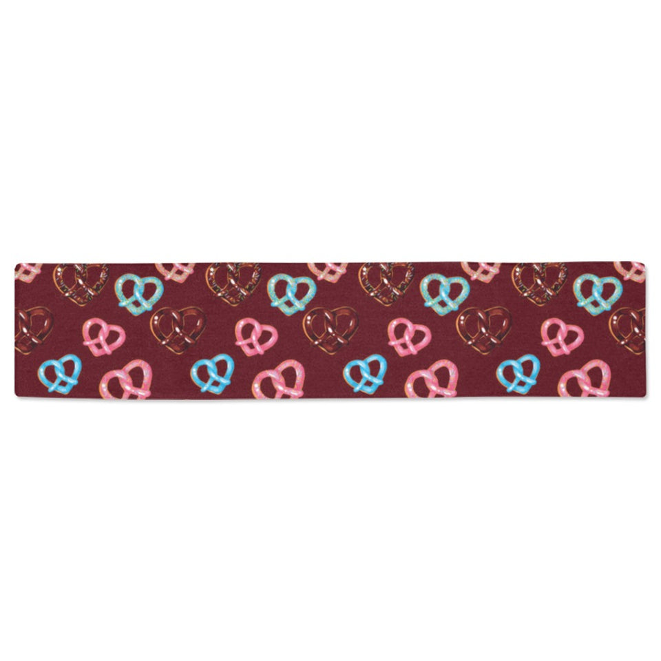 Pretzels Pattern Print Design 05 Table Runner