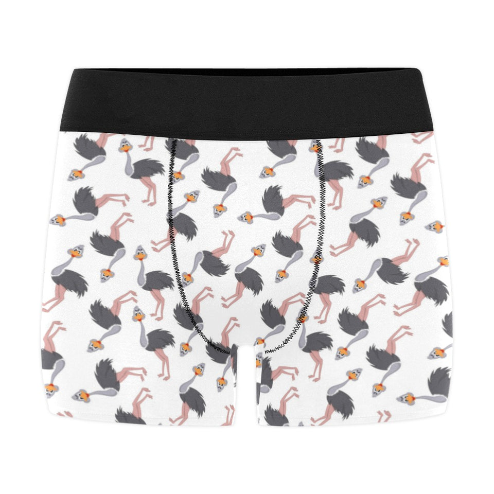 Ostrich Pattern Print Design 02 Men's All Over Print Boxer Briefs Men's Underwear