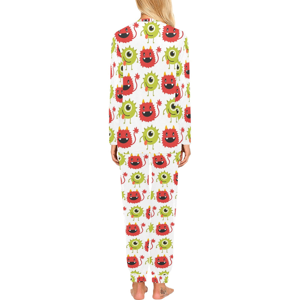 Alien Pattern Print Design 05 Women's All Over Print Pajama Set