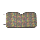 Music Notes Pattern Print Design 05 Car Sun Shade