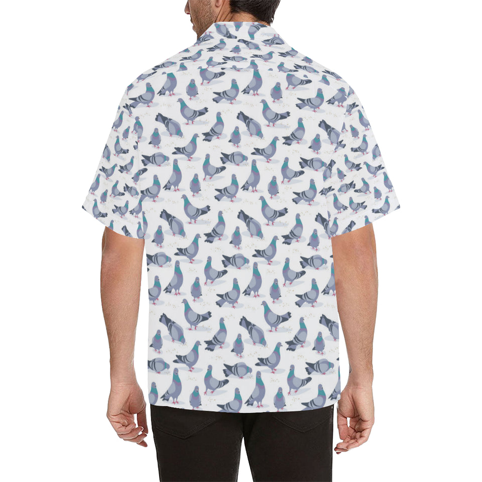 Pigeon Pattern Print Design 03 Men's All Over Print Hawaiian Shirt (Model T58)