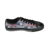 Hand drawn colorful starfish Men's Low Top Canvas Shoes Black