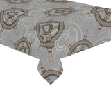 nautical wood steering wheel pattern Tablecloth