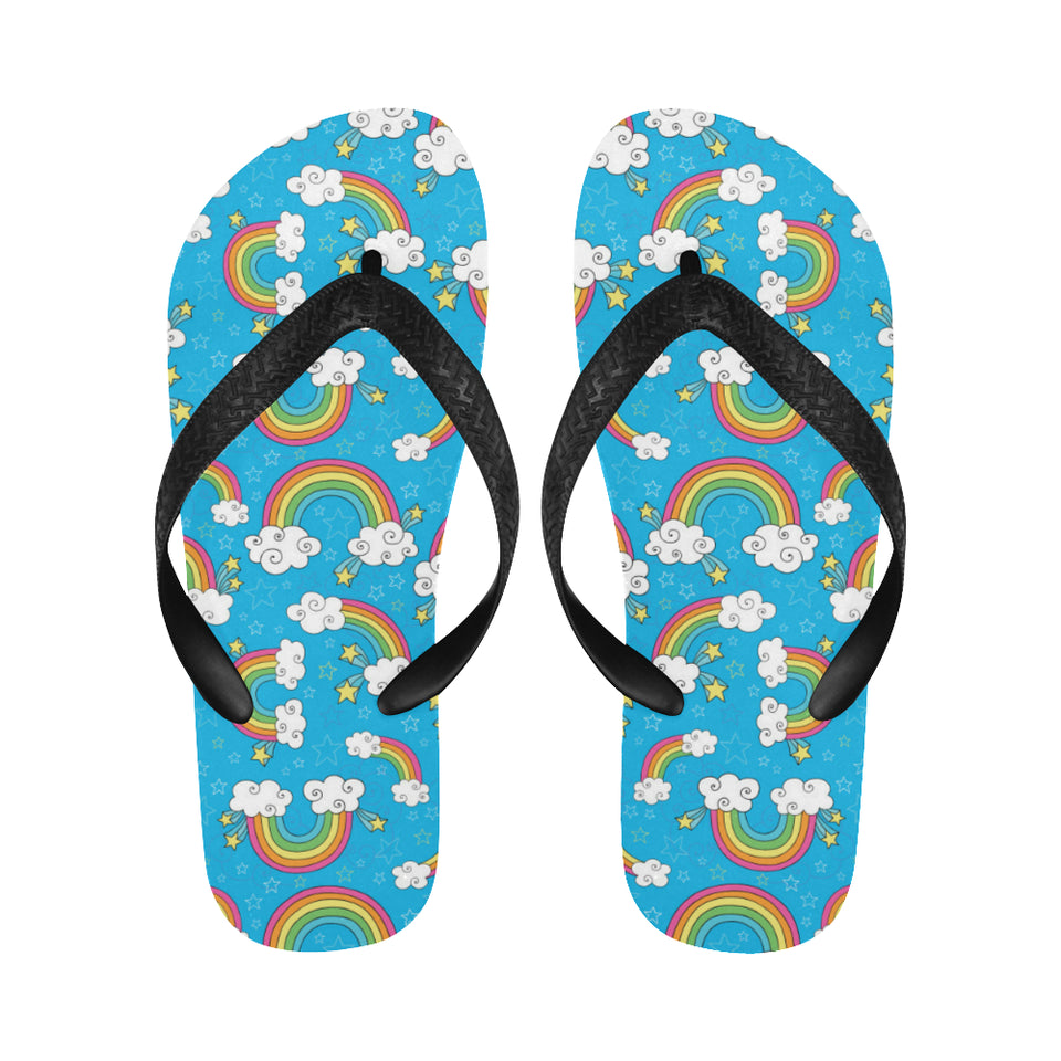 Rainbows Sky Clouds Pattern Unisex Flip Flops
