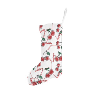 Hand drawn cherry pattern Christmas Stocking