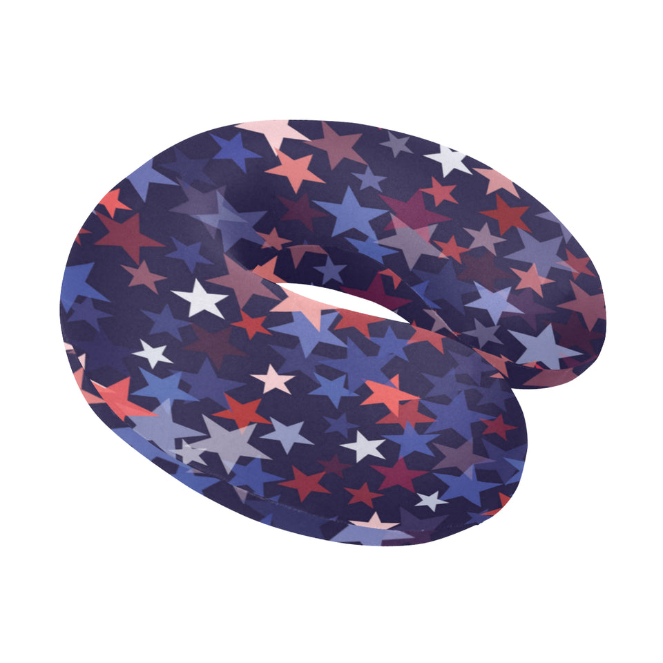 Red blue star pattern U-Shaped Travel Neck Pillow