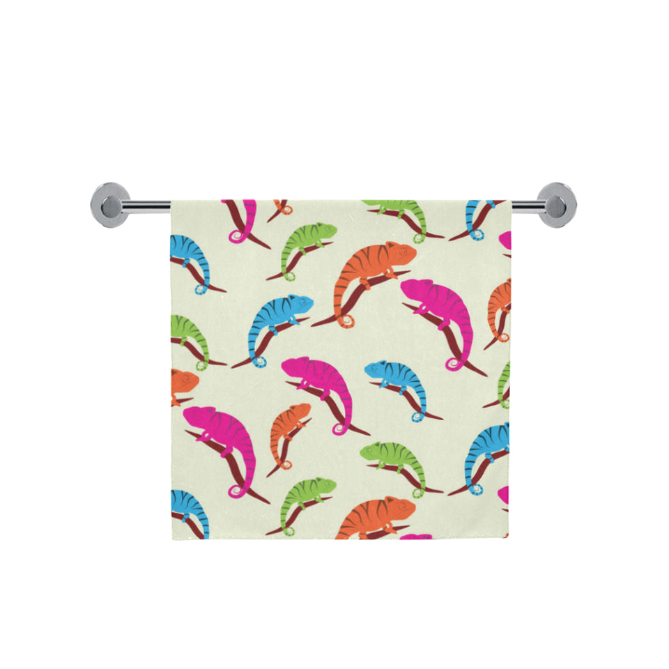 Colorful Chameleon lizard pattern Bath Towel