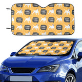 Bull Terrier Pattern Print Design 03 Car Sun Shade