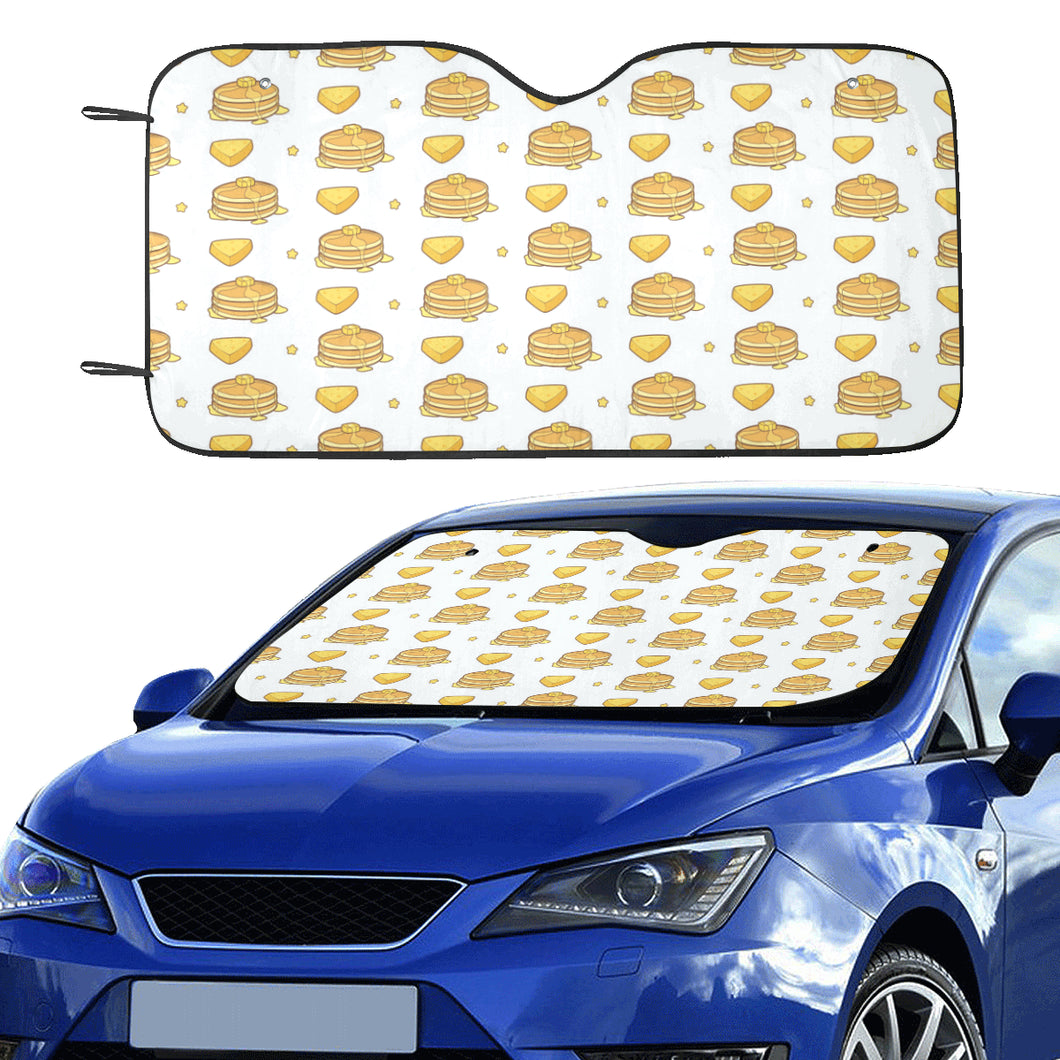 Pancake Pattern Print Design 03 Car Sun Shade