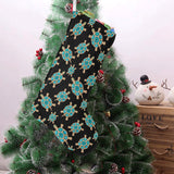 Sea turtle blue stone pattern Christmas Stocking