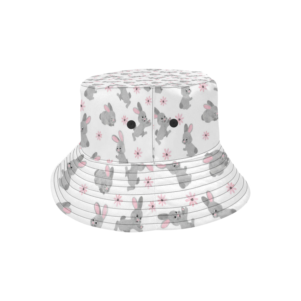 Watercolor cute rabbit pattern Unisex Bucket Hat