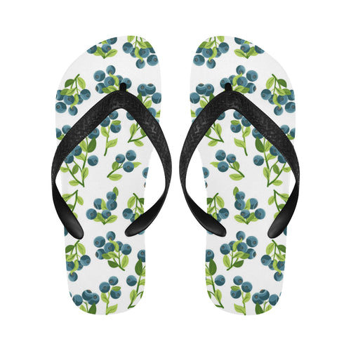 blueberry white background Unisex Flip Flops