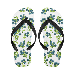 blueberry white background Unisex Flip Flops