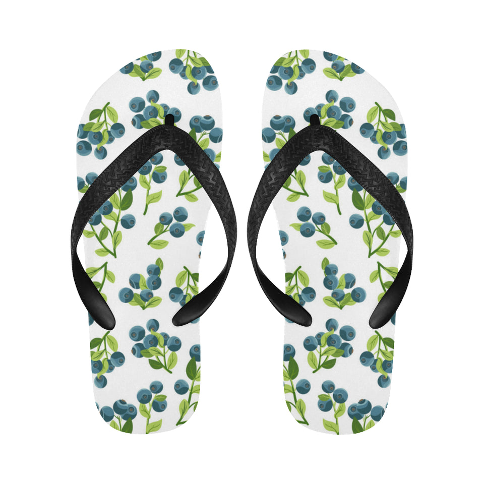 blueberry white background Unisex Flip Flops