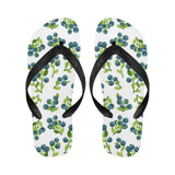 blueberry white background Unisex Flip Flops